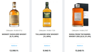 whiskey ár